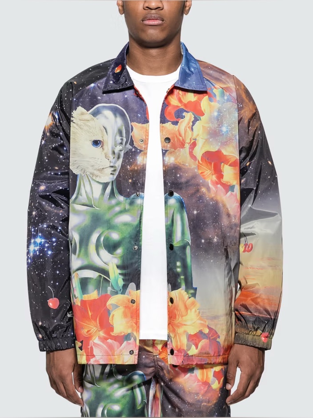 RIPNDIP Galactica black space button coach jacket
